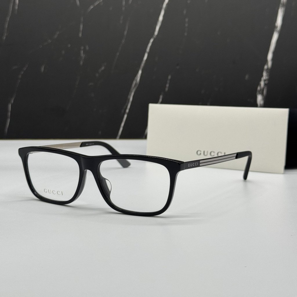 New Gucci Gg0696oa 001 Gucci Black Square Eyeglasses Gucci